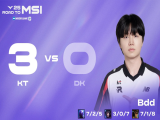 LCK：Bdd对位碾压扭转乾坤  KT势不可挡3比0淘汰DK！